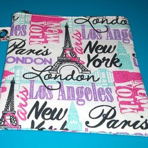 New York, Paris, London, & Las Angeles Make-Up Bag